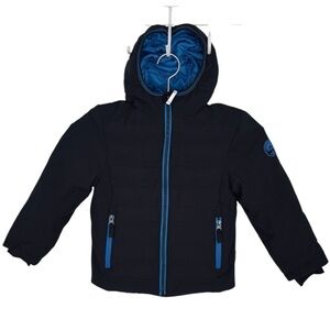 Gerry Full Zip Hooded Black Jacket with Blue Lining Kids Size XS (5-6)